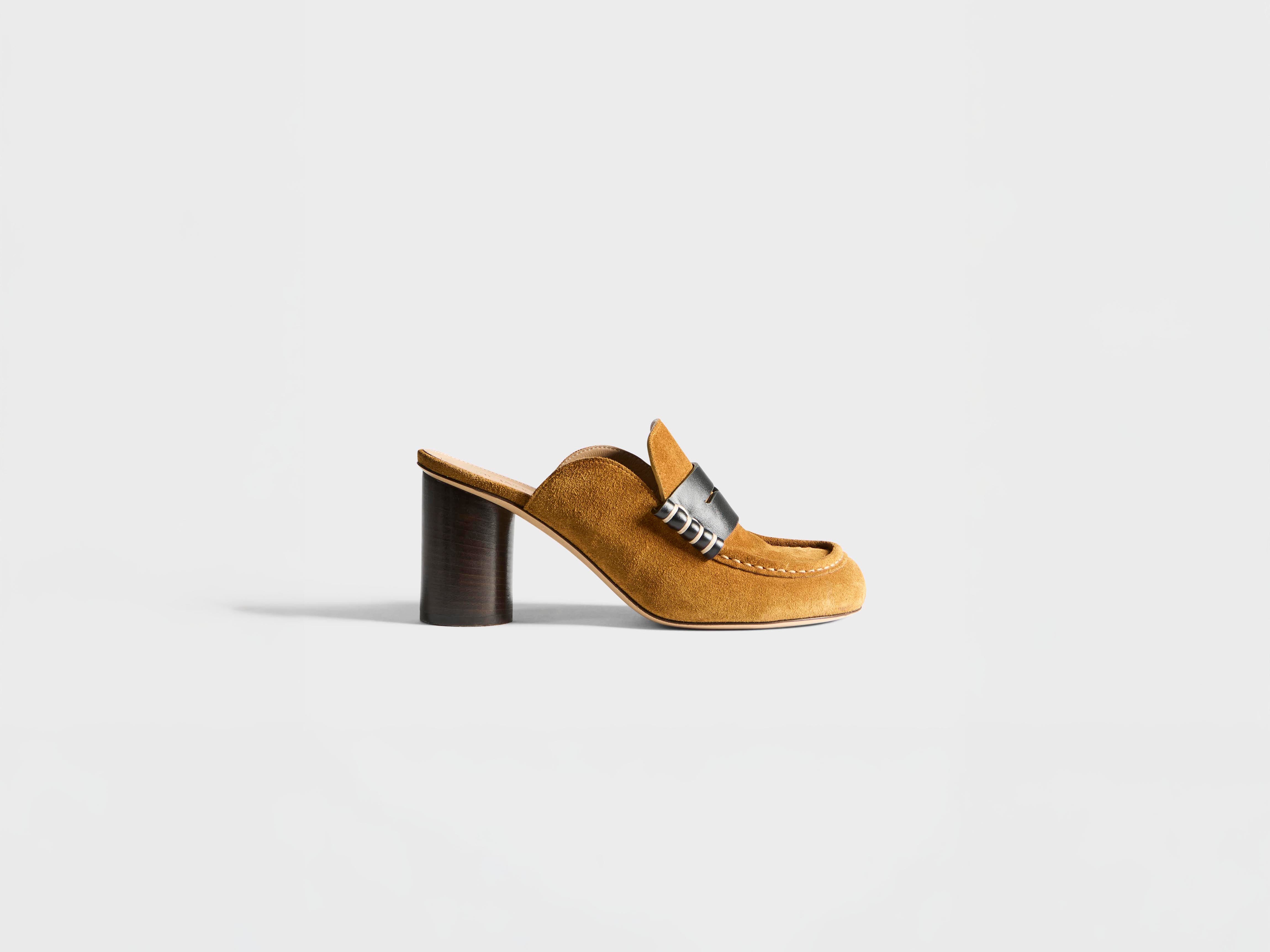 J.W.Anderson Heeled Loafer Mule Caramel/Black